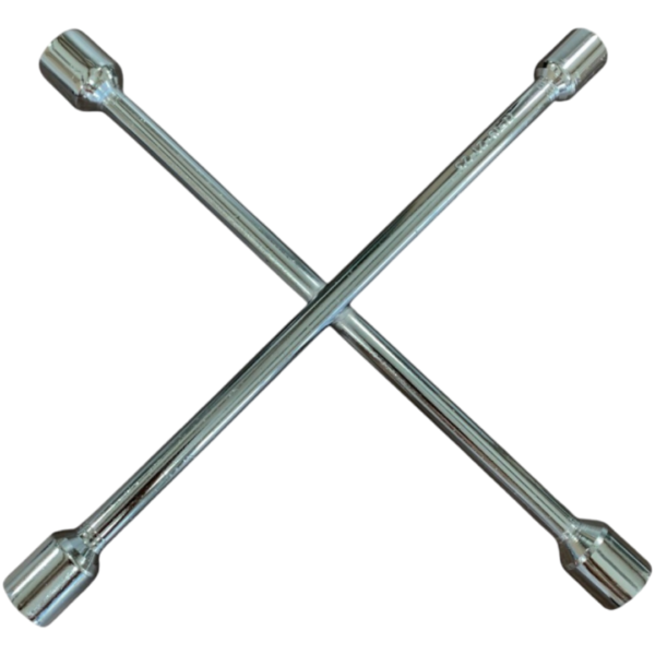 LLAVE CRUZ CROMADA REFORZADA